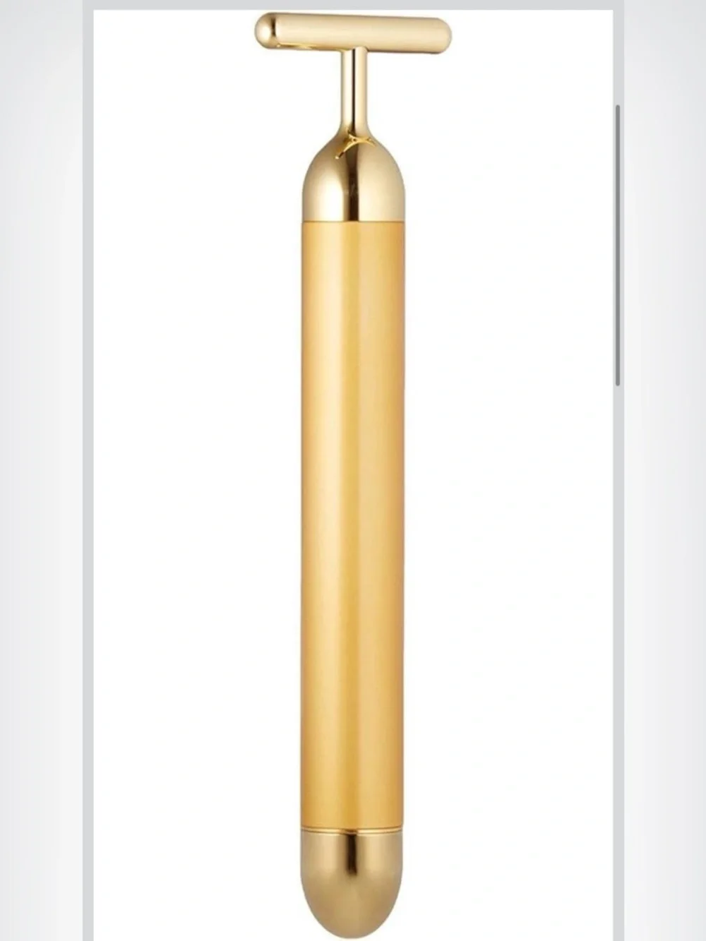 NEW Beauty Bar 24k Golden Pulse Facial Massager, T-Shape Electric